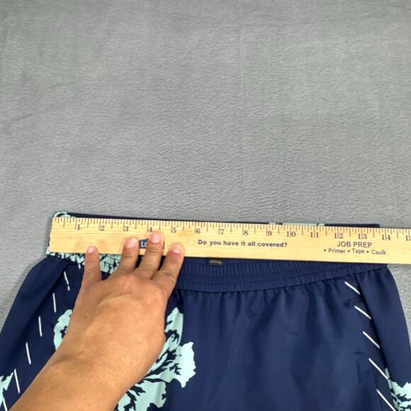 J. Crew Womens  Reese Pants Pull On Elastic Waist Lined Navy Floral Peony Size 2 - Picture 6 of 9